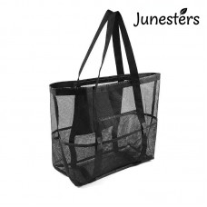 Large Beach Tote with Zipper Pocket for Family